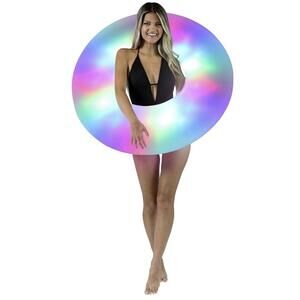 Inflatable Pool Tube with Color-Changing LED Lights – 36" Light-Up Swim Tube